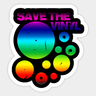 Save The Vinyl, colored Sticker